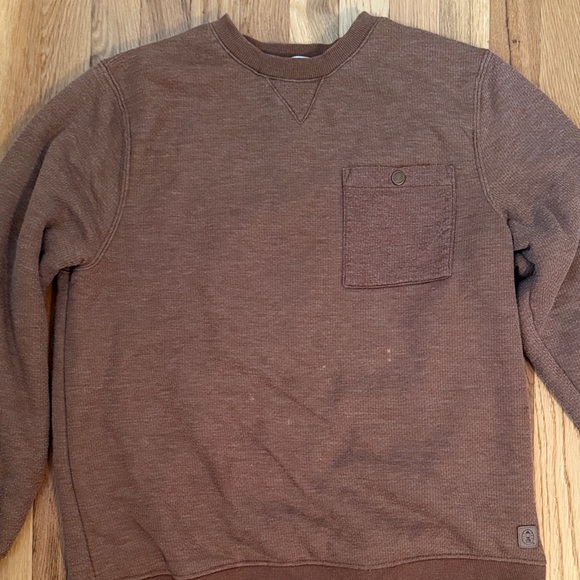Comfy Coleman Men's Brown Crewneck Pocket Sweatshirt. Size. L - Picture 3 of 5